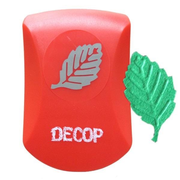 A red plastic object with a leaf-shaped design and the word "DECOP" printed on it.