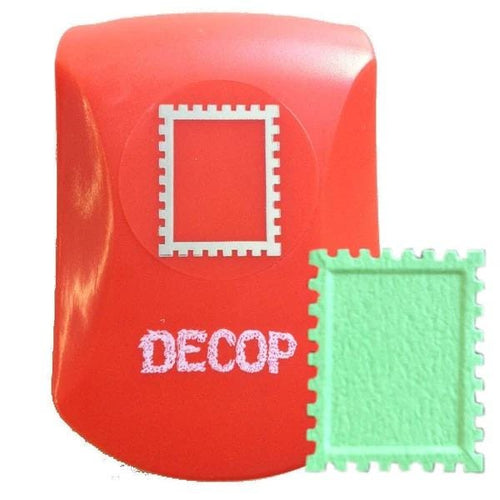 a red object with the word "DECOP" written on it, along with a green object next to it.