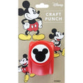 A red Disney Craft Punch with a Mickey Mouse design, featuring the iconic character in various poses.