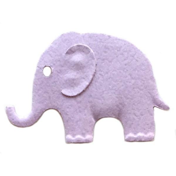 A purple elephant-shaped object is shown against a white background.