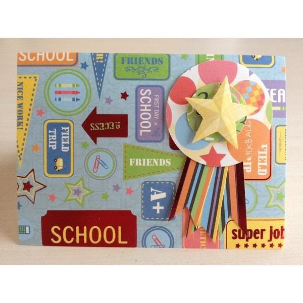 The image is a colorful collage of various school-related words and phrases, including "School", "Friends", "School Trip", "field trip", "School", "A+", "super job", and "field day".