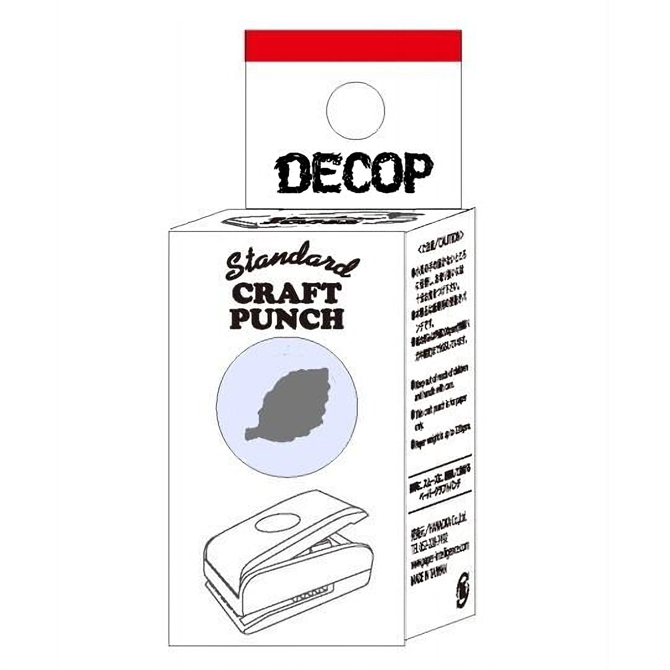 A white box with a red and black label that reads "DECOP" and "Standard Craft Punch". The box also features an illustration of a craft punch and some text.