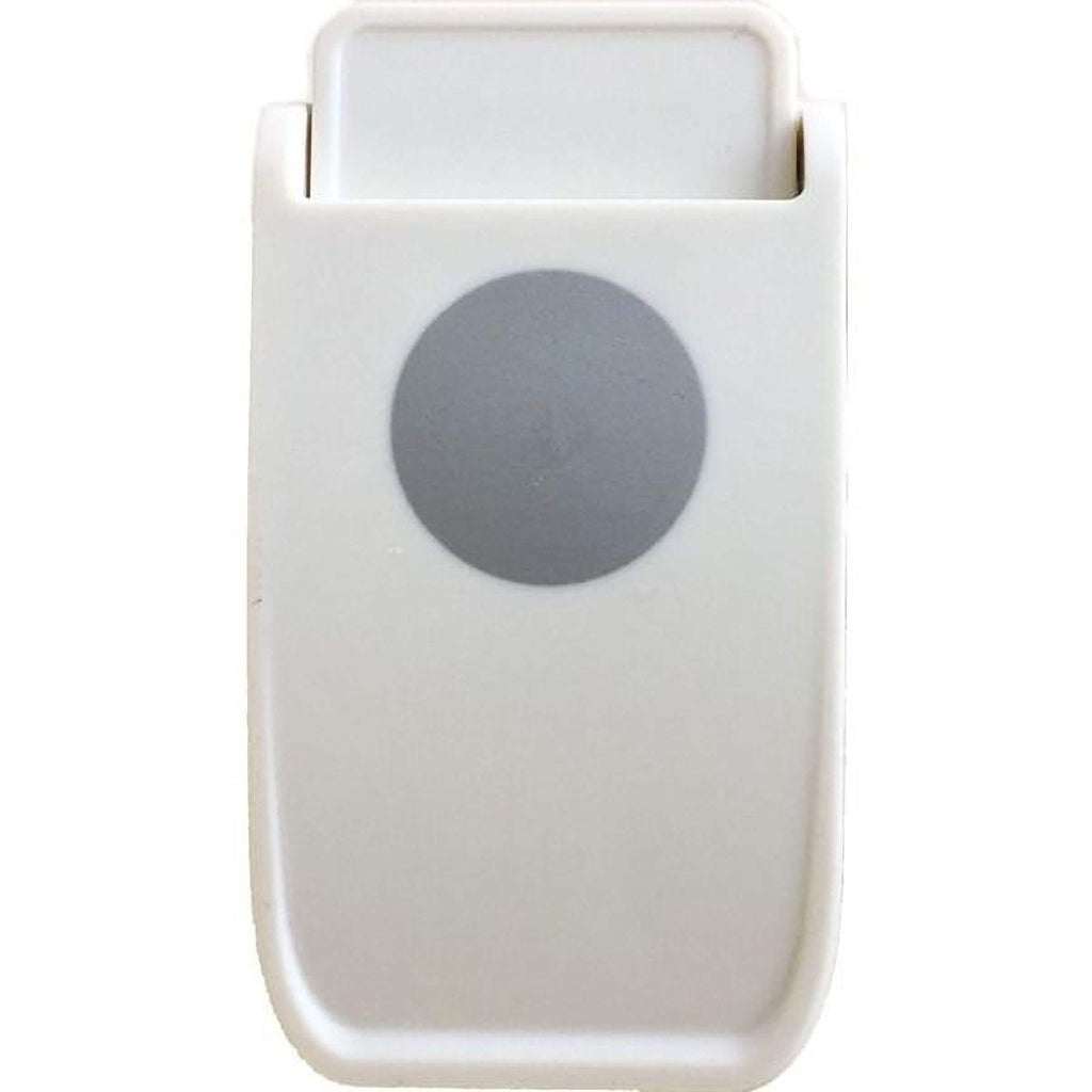 a white object with a circular design on it.