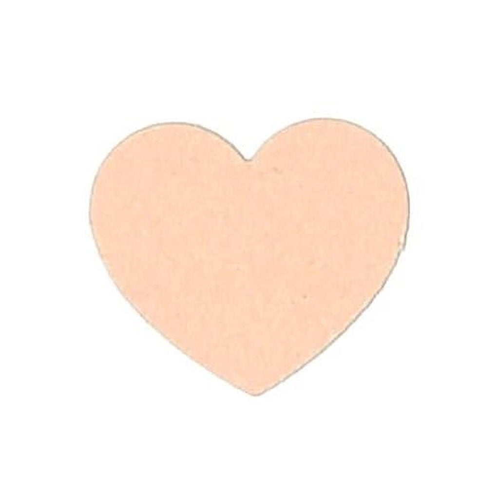 A simple, light pink heart-shaped object against a white background.