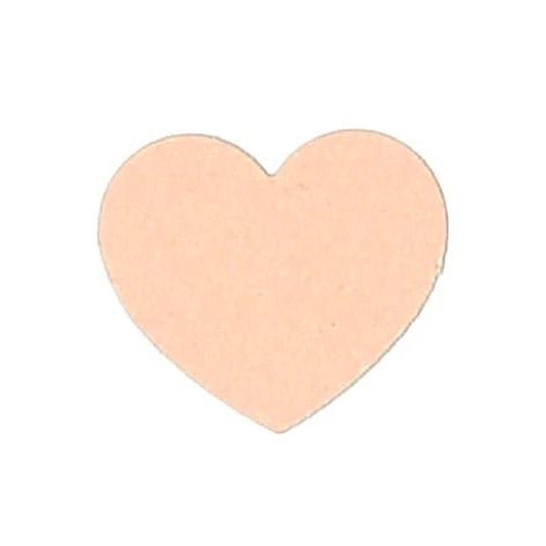 A simple, light pink heart-shaped object against a white background.