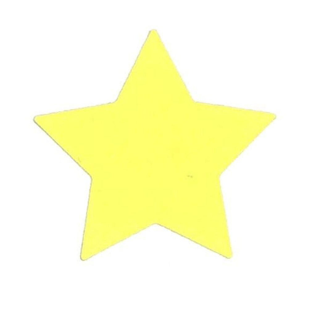 A yellow star-shaped object against a white background.