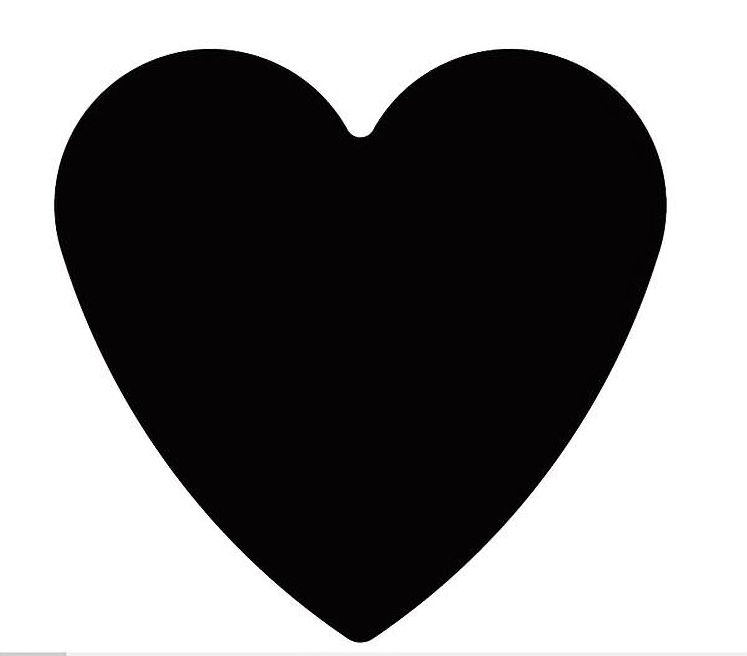 A simple black heart shape against a white background.