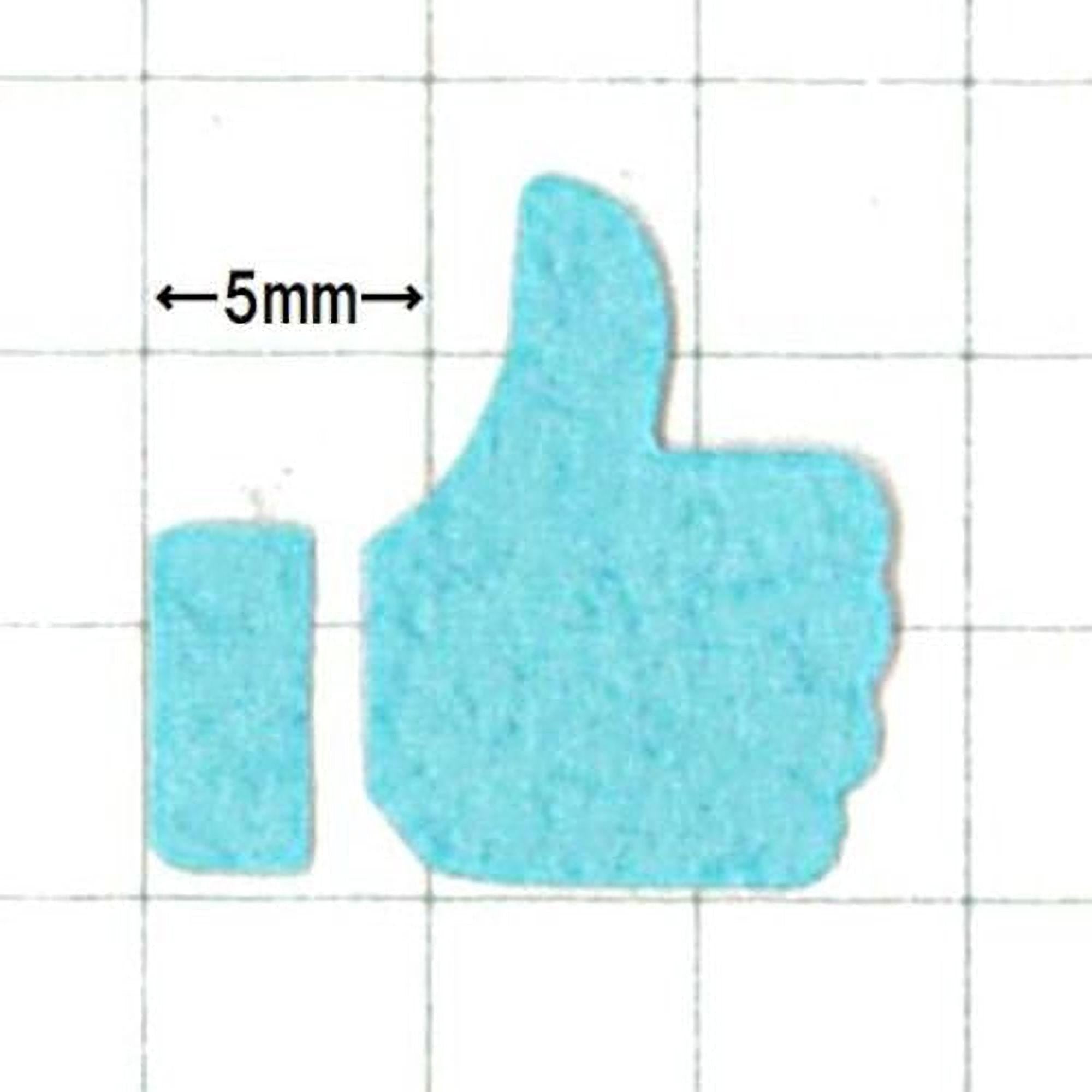 a blue thumbs up symbol on a grid background.