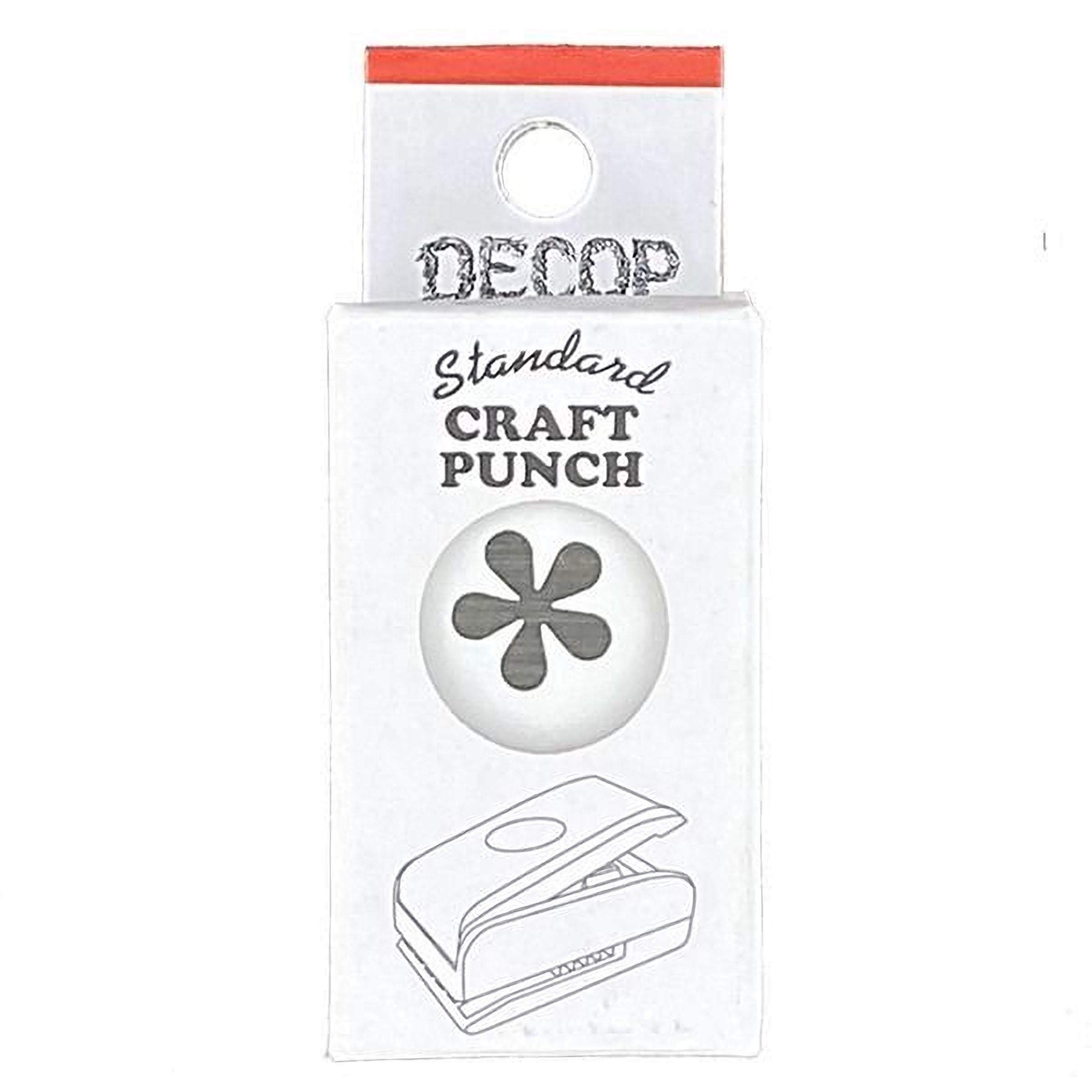 a standard craft punch box with a hole puncher and a hole puncher illustration.