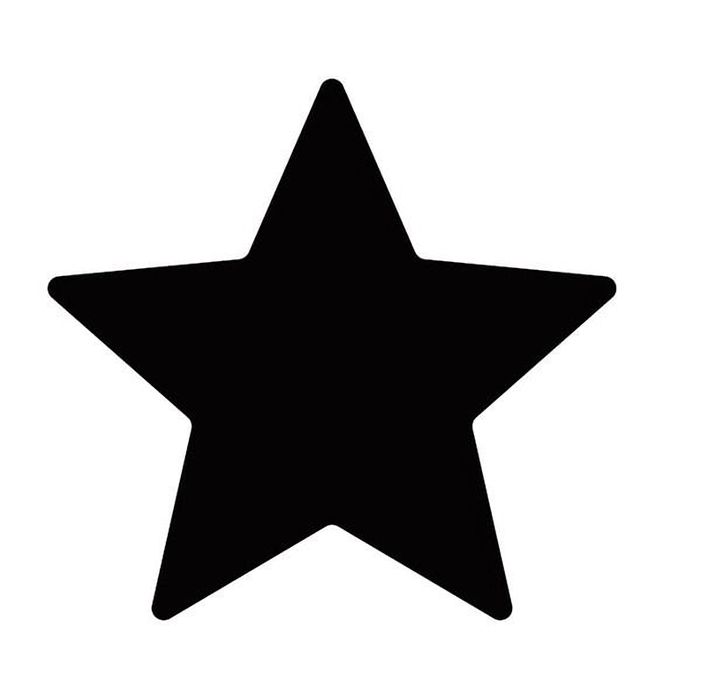 A simple black star shape against a white background.