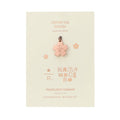 The image is a promotional material for a copper tag featuring a cherry blossom design, with text and logos related to the brand.