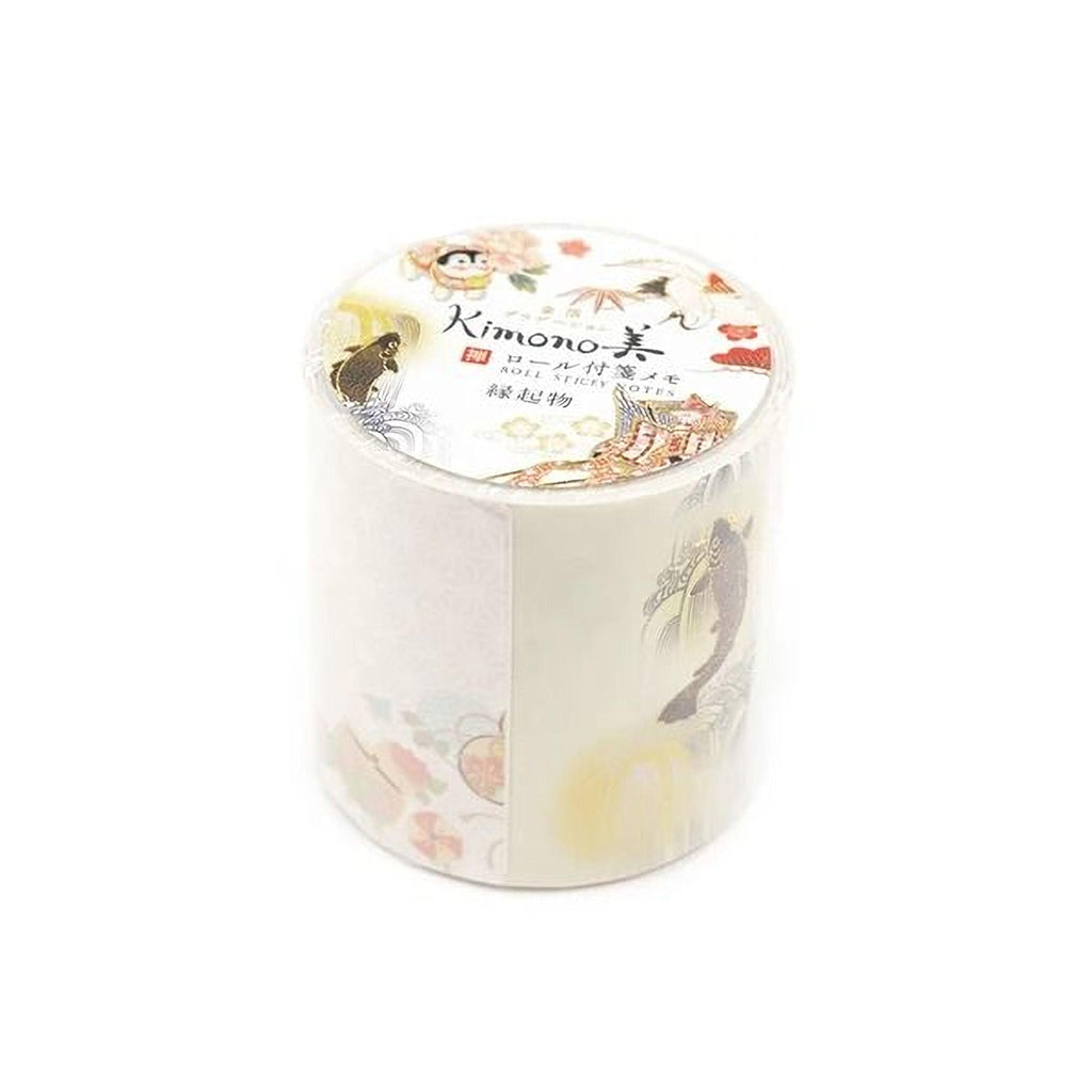 A cylindrical container with a decorative label featuring Japanese-style artwork and text.