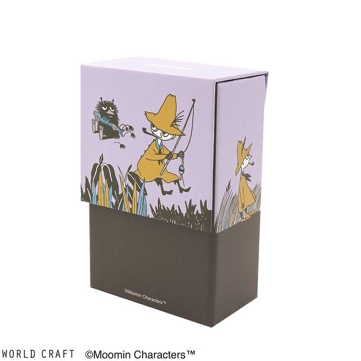 a purple box with a cartoon illustration of a character wearing a yellow hat and holding a fishing rod, set against a background of grass and plants.