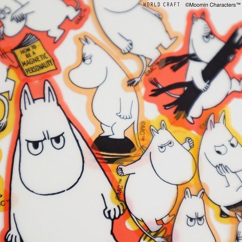 The image is a collage of various cartoon character illustrations, including Moomin characters, arranged in a visually engaging manner.