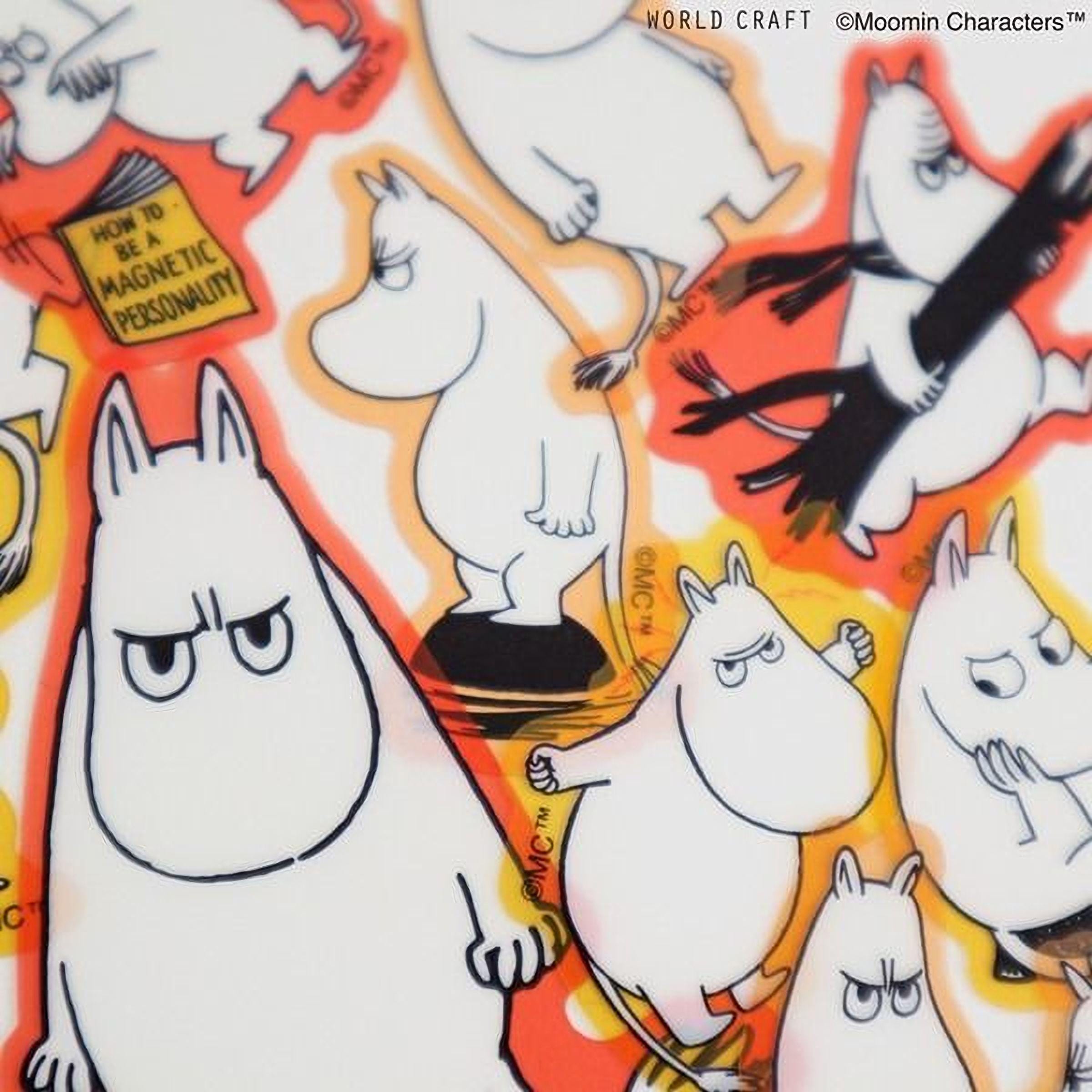 The image is a collage of various cartoon character illustrations, including Moomin characters, arranged in a visually engaging manner.