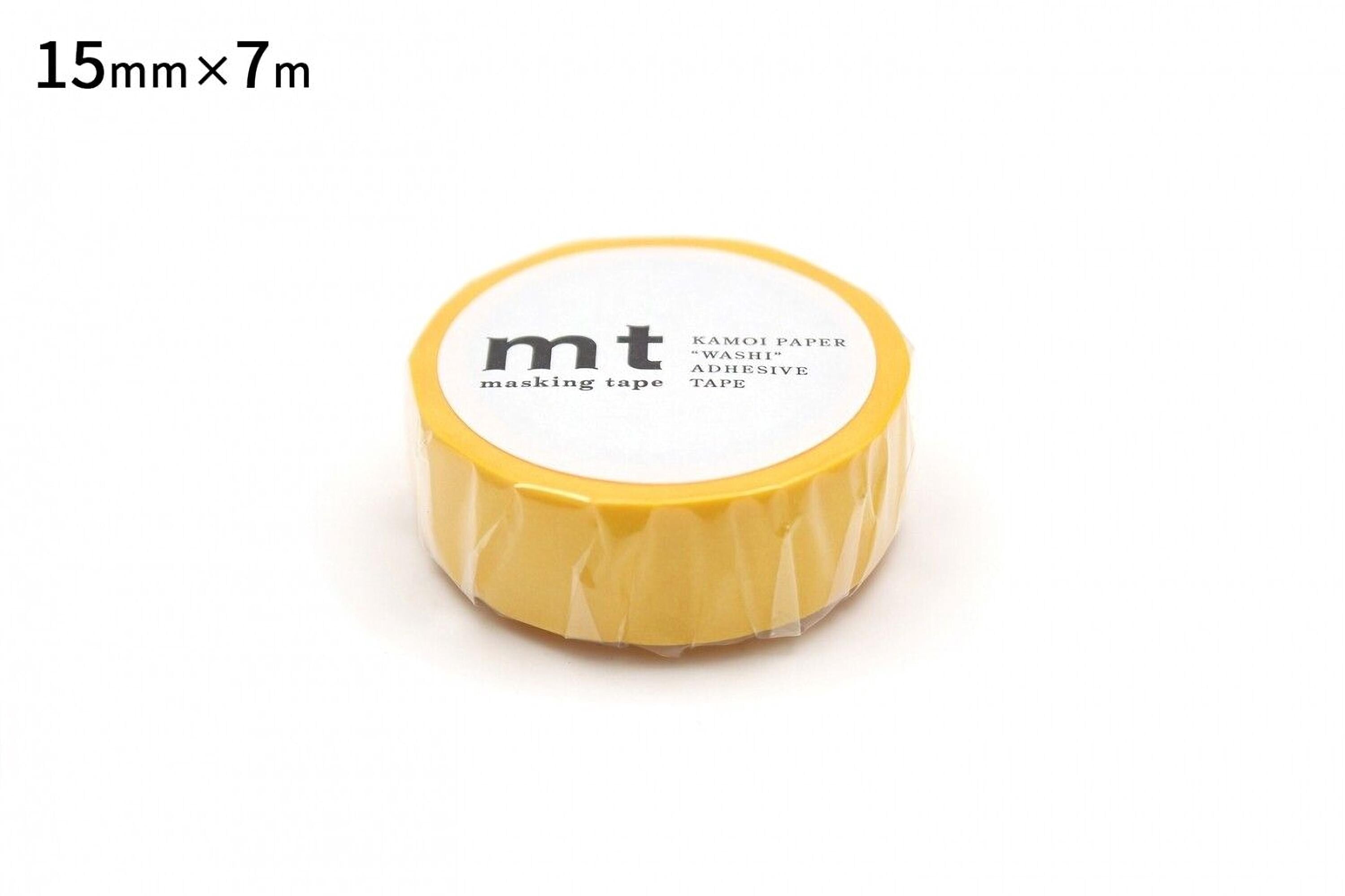 A roll of yellow masking tape with the text "kt" printed on it.