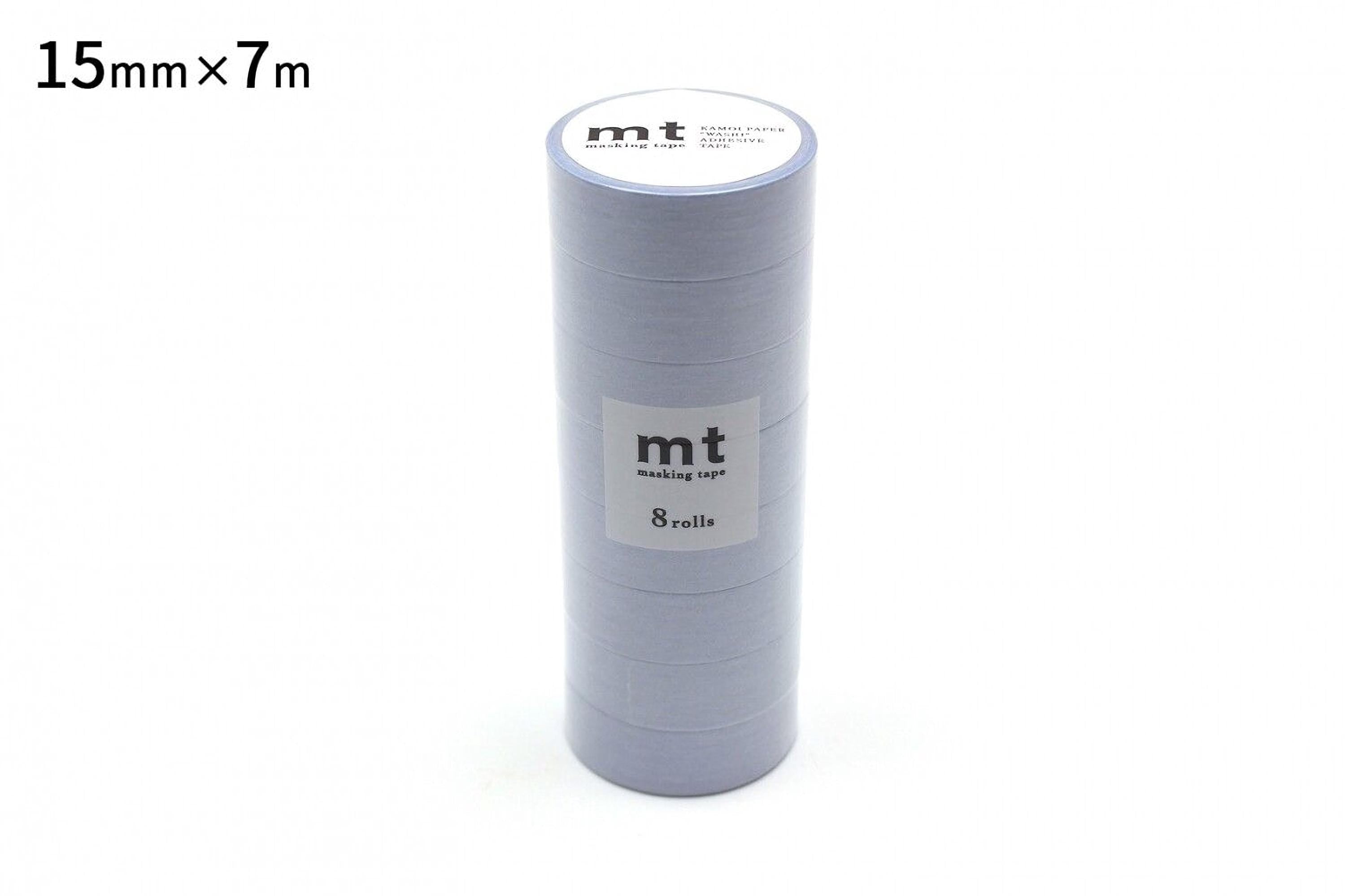 A cylindrical container with a label that reads "mt masking tape" and "8 rolls".