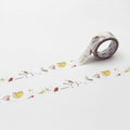A roll of patterned tape with a repeating design of various insects and other small creatures on it.