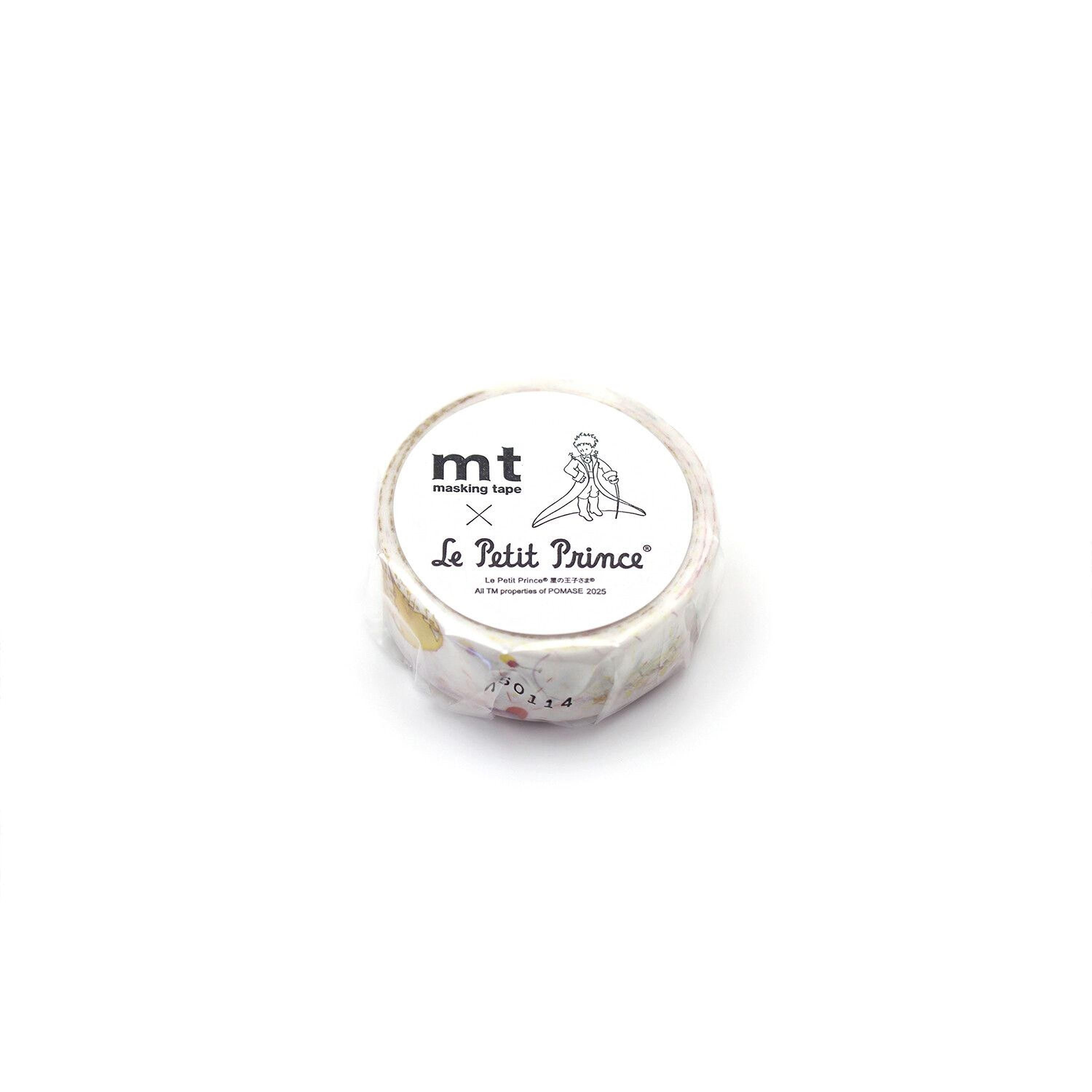 A roll of masking tape with a label that reads "Le Petit Prince" and "MT masking tape".