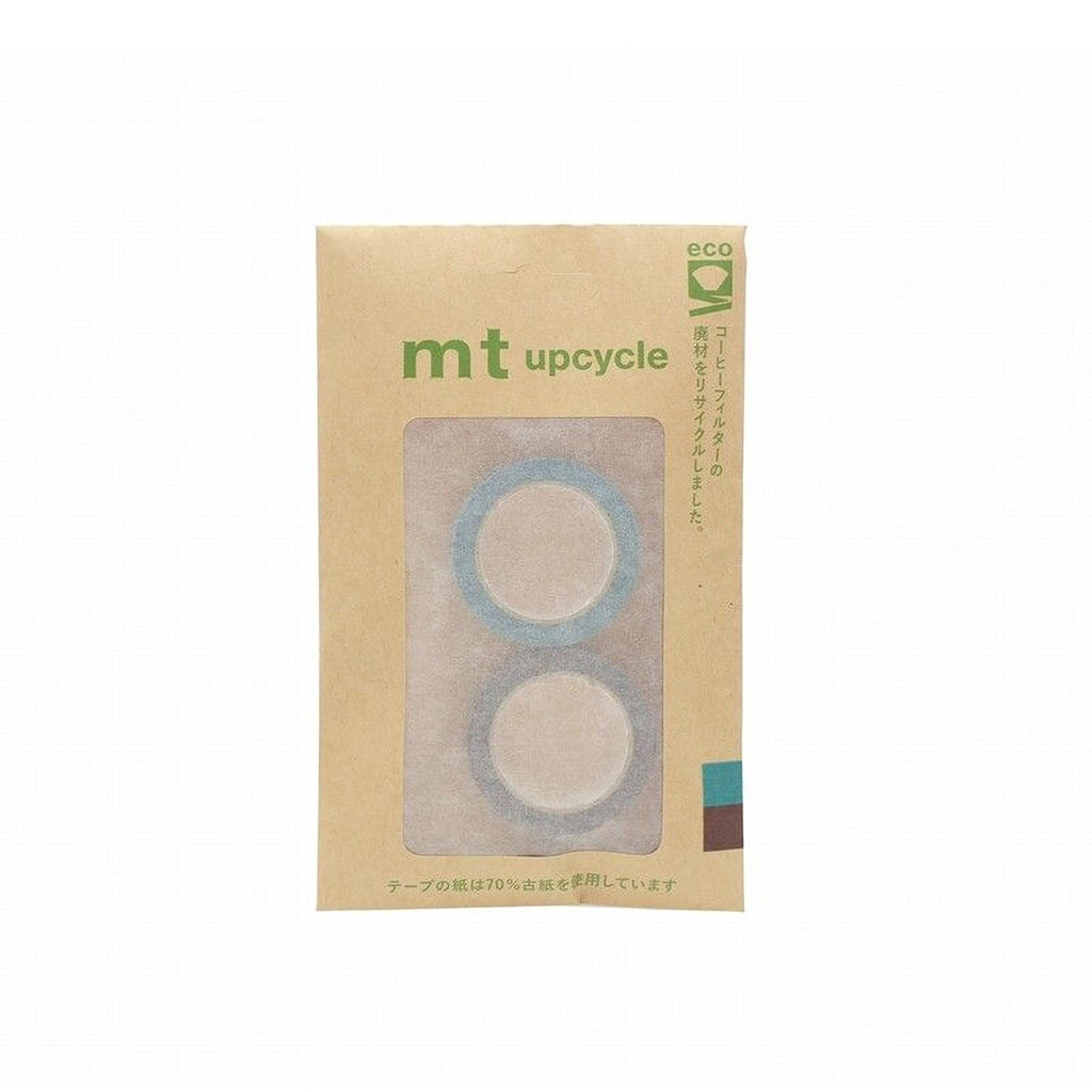 a package or box with a label that reads "mt upcycle" and has a picture of two circles on it.