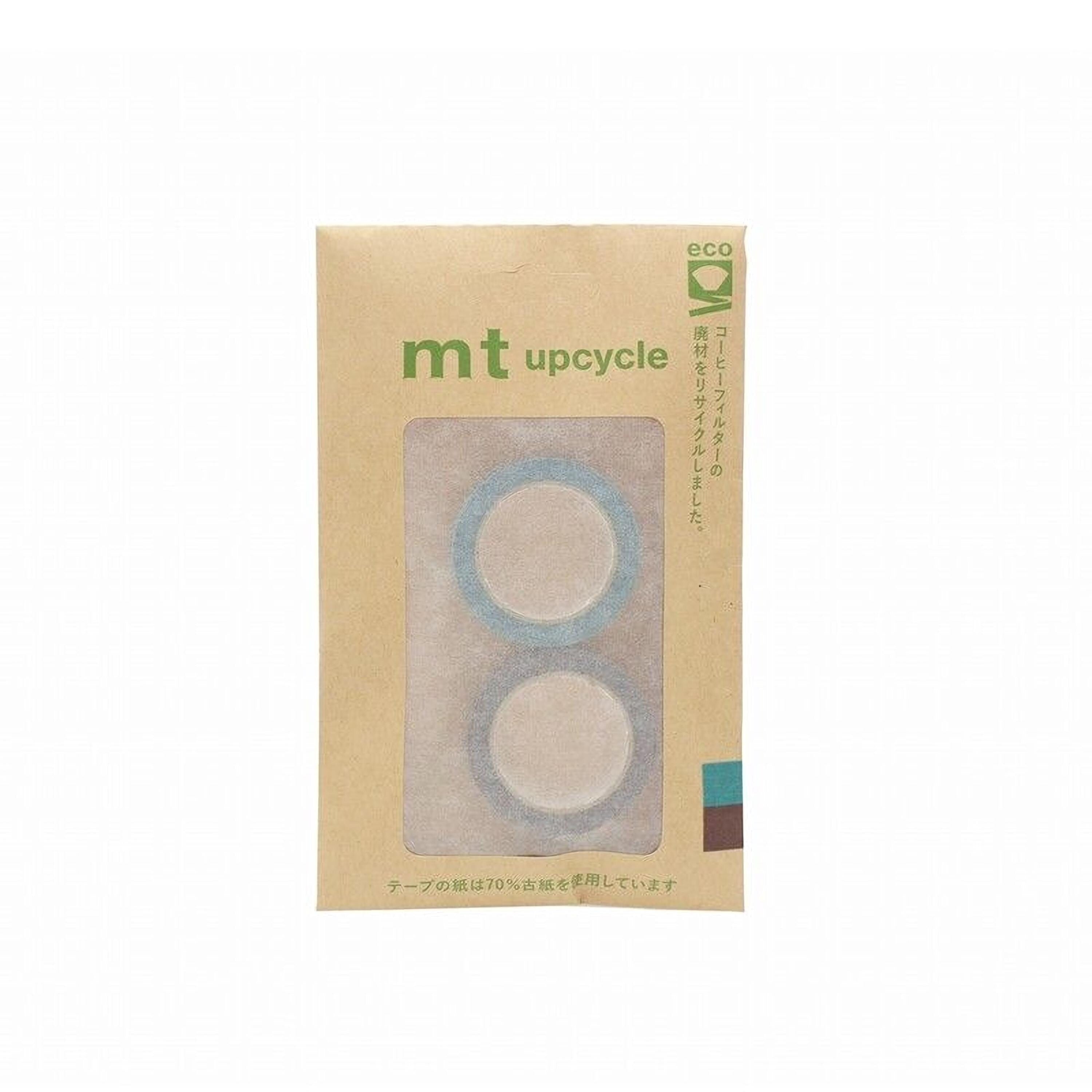 a package or box with a label that reads "mt upcycle" and has a picture of two circles on it.
