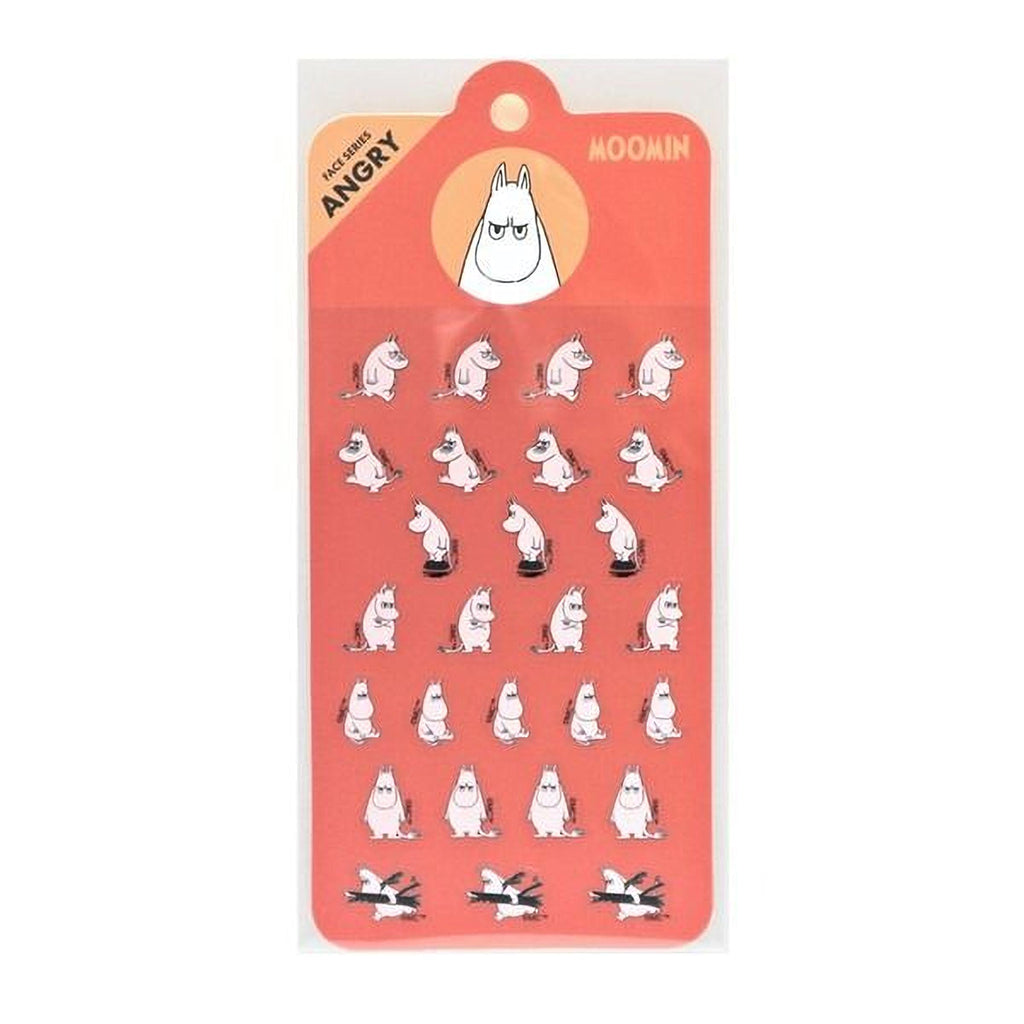 a collection of cartoon-style illustrations of a character, likely Moomin, with various expressions and poses.