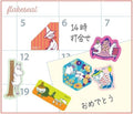 a collection of colorful stickers and illustrations, including a character wearing a hat, a character holding a book, and various other cartoon-style illustrations. The stickers are arranged in a grid-like pattern, with some overlapping each other. The image does not contain any text, and the stickers are not described in detail.