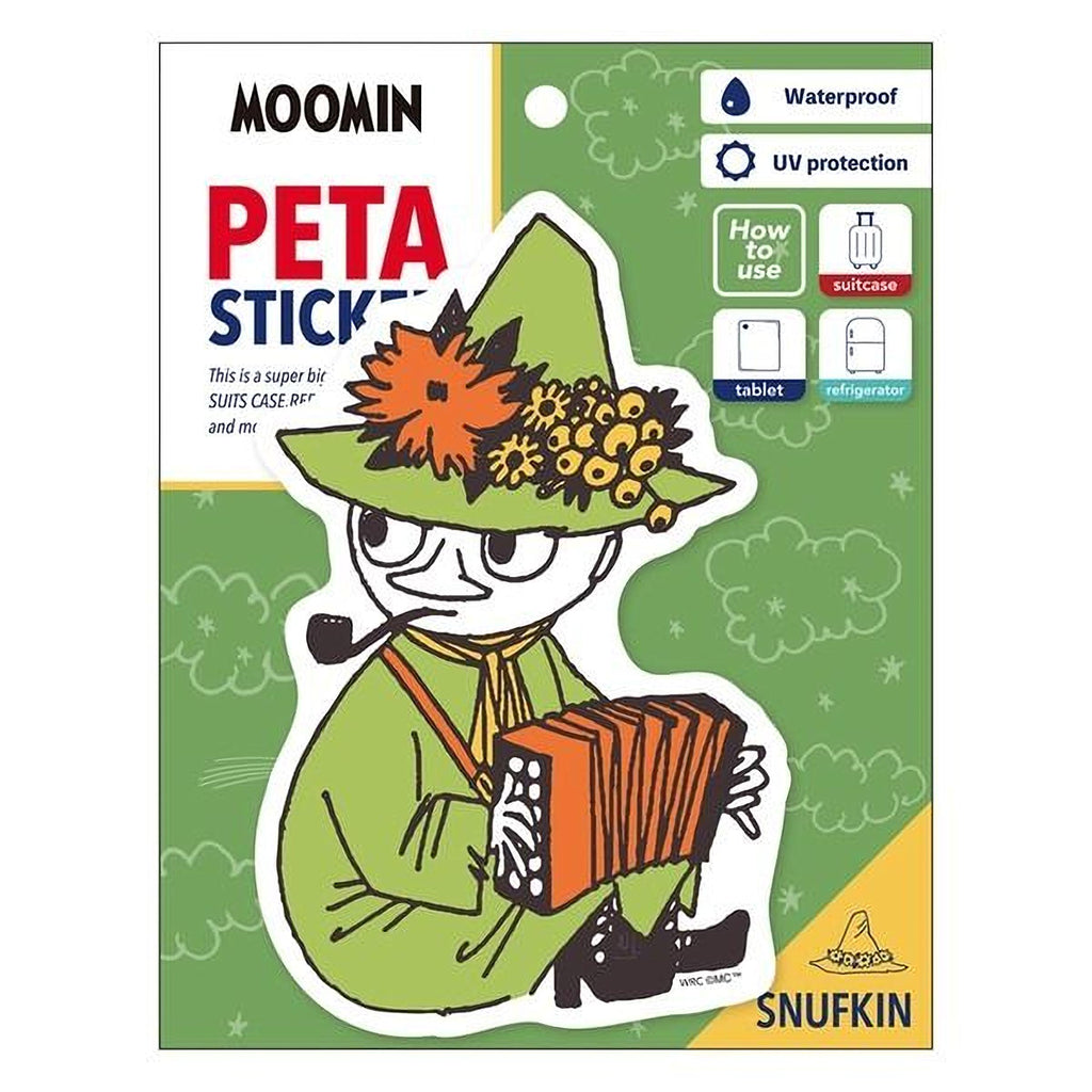 a sticker of a character wearing a green outfit and hat, playing an accordion.
