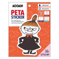 a sticker of a cartoon character, specifically a character resembling Moomin from the Moomin character series.