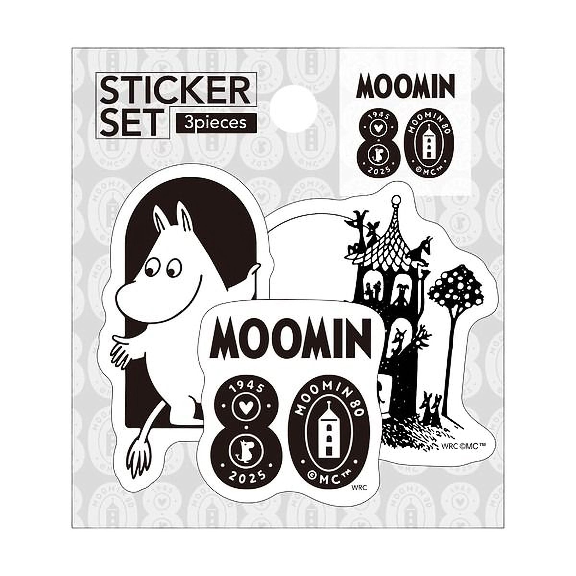 a sticker set featuring various stickers with different designs, including a character and a castle.