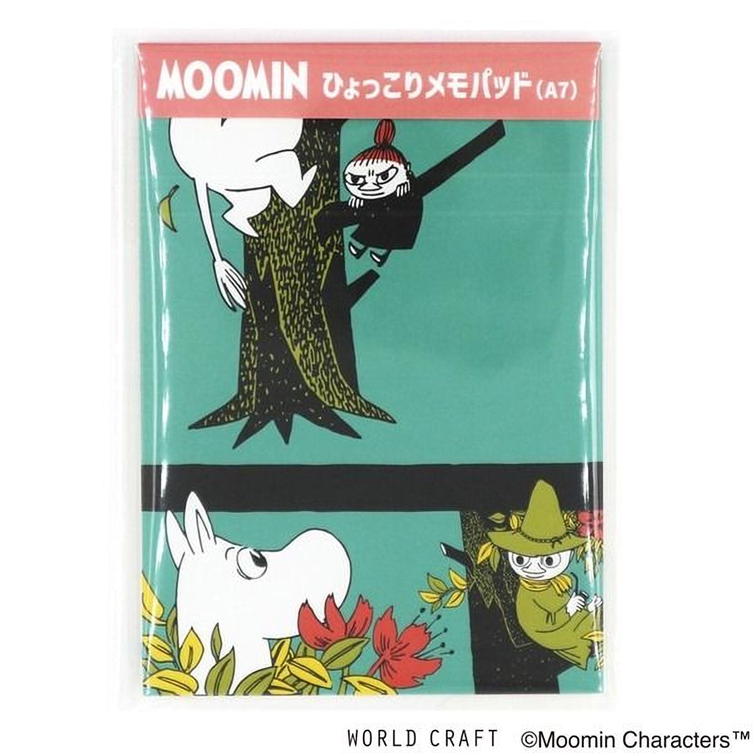 The image is a colorful poster featuring various cartoon characters, including Moomin characters, against a green background.