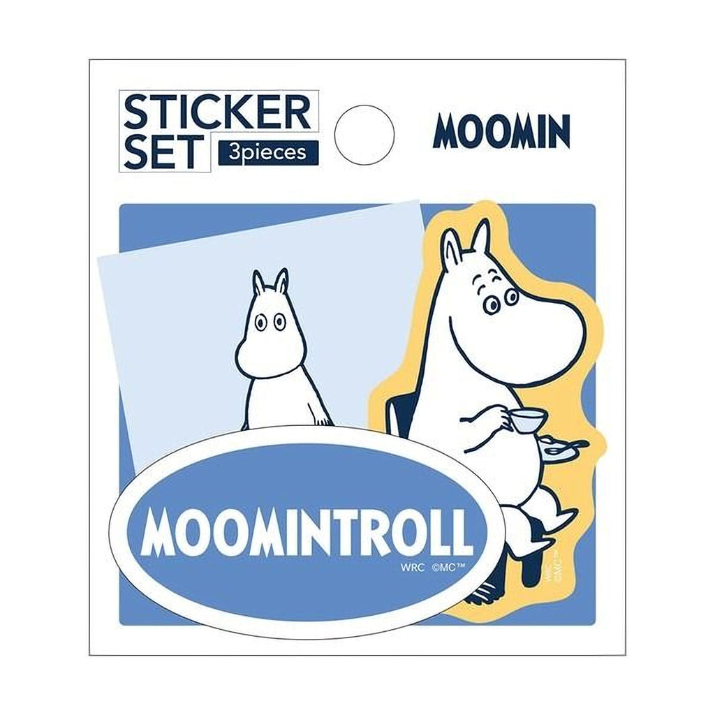 The image is a sticker set featuring the cartoon character Moomin.