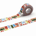a roll of colorful tape with various patterns and designs on it.