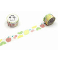 two rolls of fruit-themed washi tape on a white background.