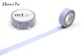 a roll of blue masking tape and a roll of masking tape on a white background.