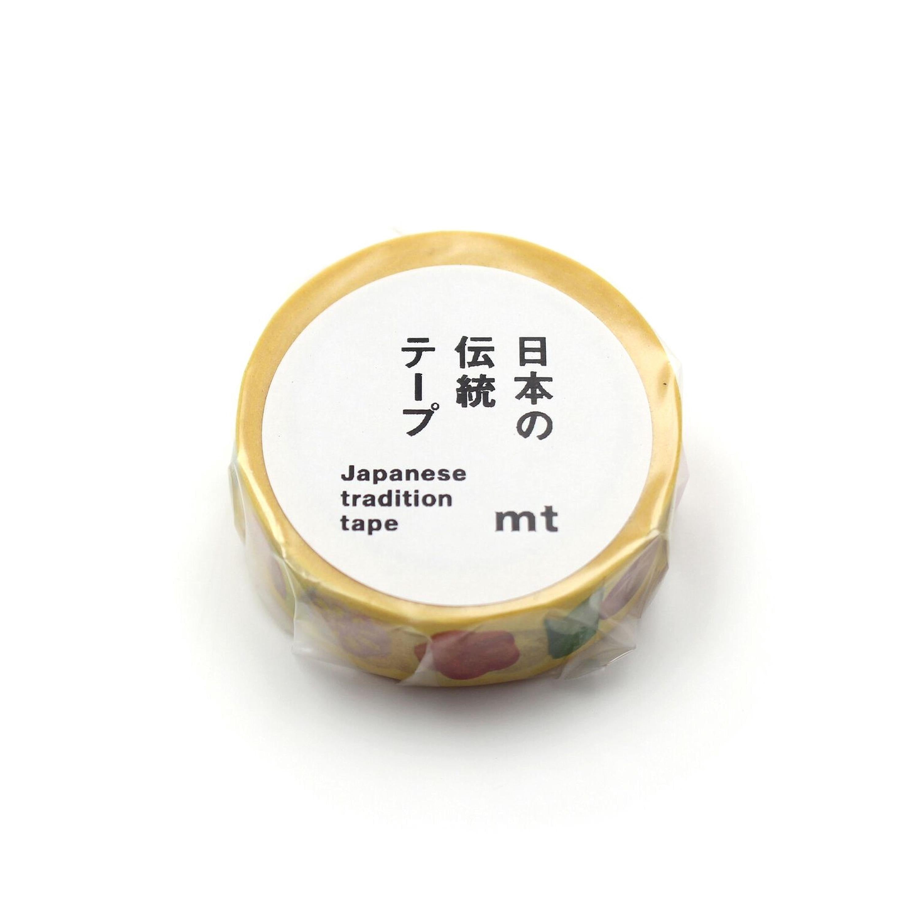 A roll of Japanese tradition tape with a label that includes text in Japanese and English.