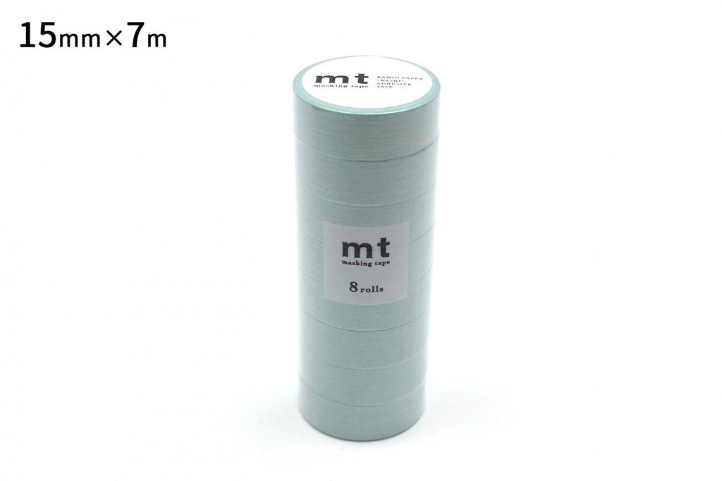 A cylindrical container with a label that reads "mt making tape" and "8 rolls".