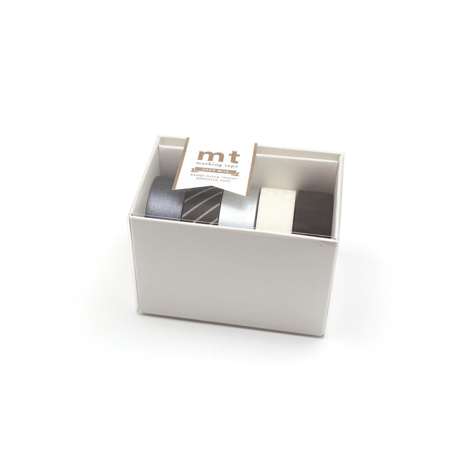 A white box containing four different tie patterns, each with a label indicating the tie pattern inside.