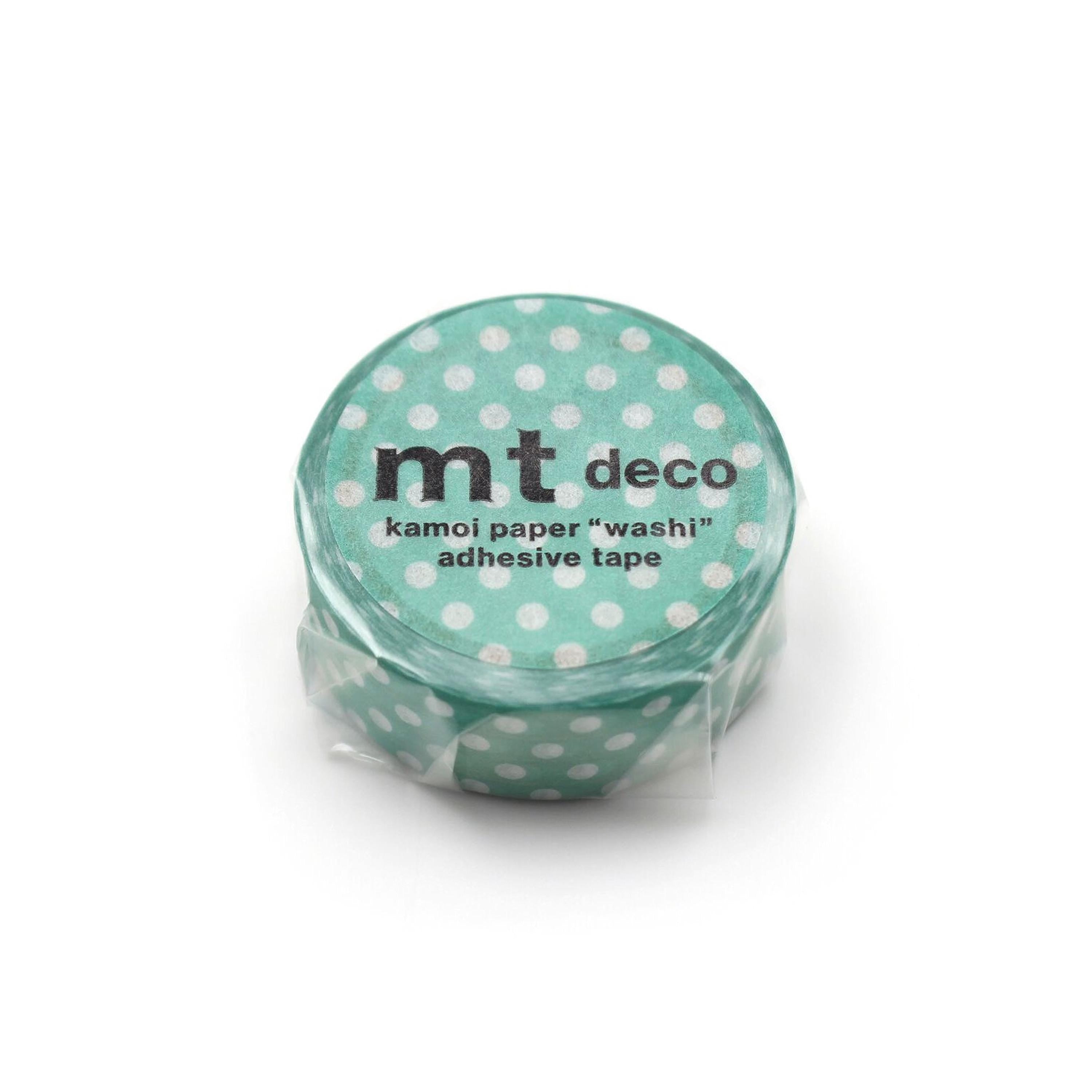 A small, round container of kamo paper "washi" adhesive tape.