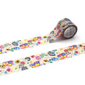 a roll of patterned tape with a floral design on it.