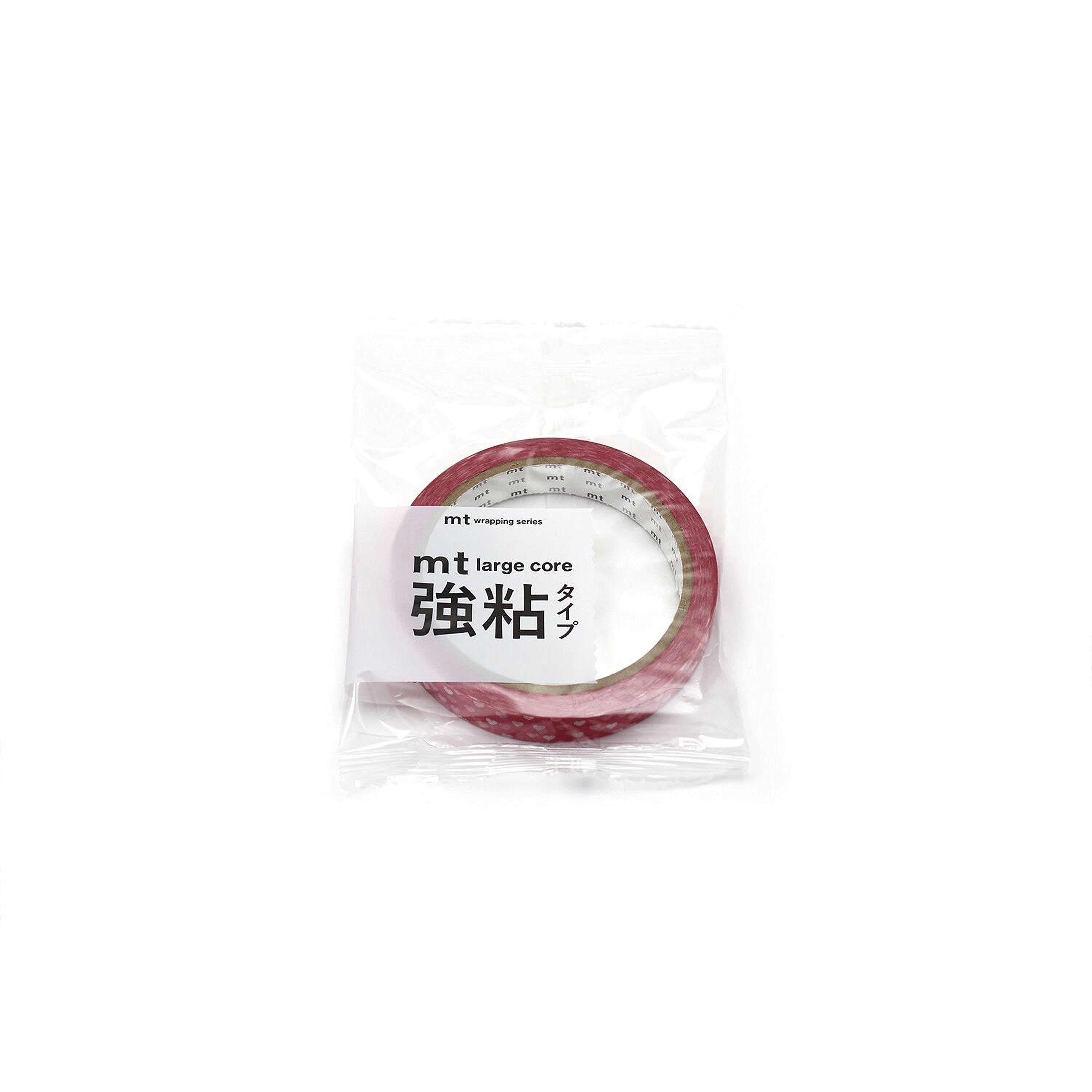 A package of red tape with Japanese text on it.