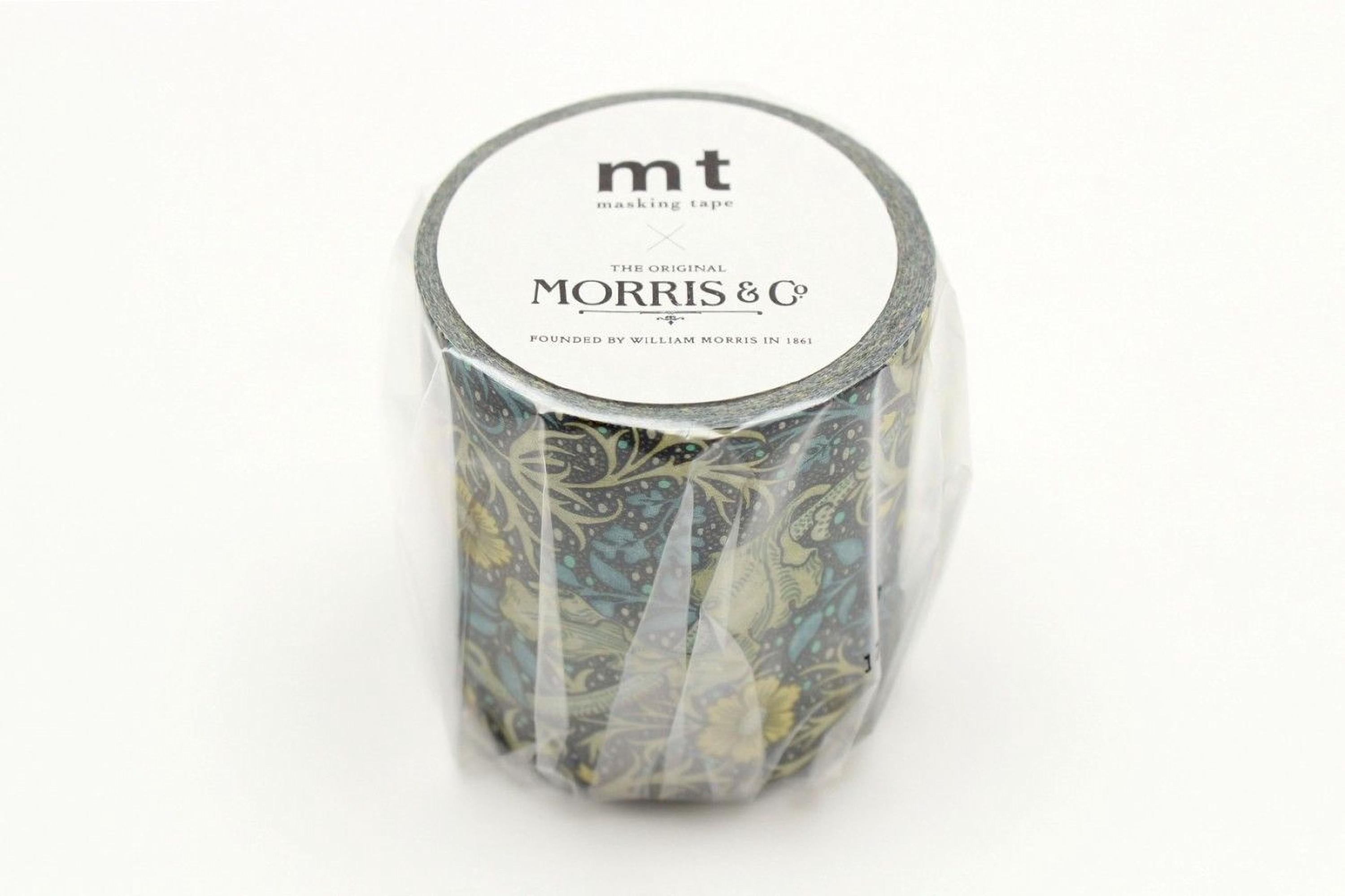 A roll of masking tape with a floral pattern, labeled as "The Original Morris & Co."