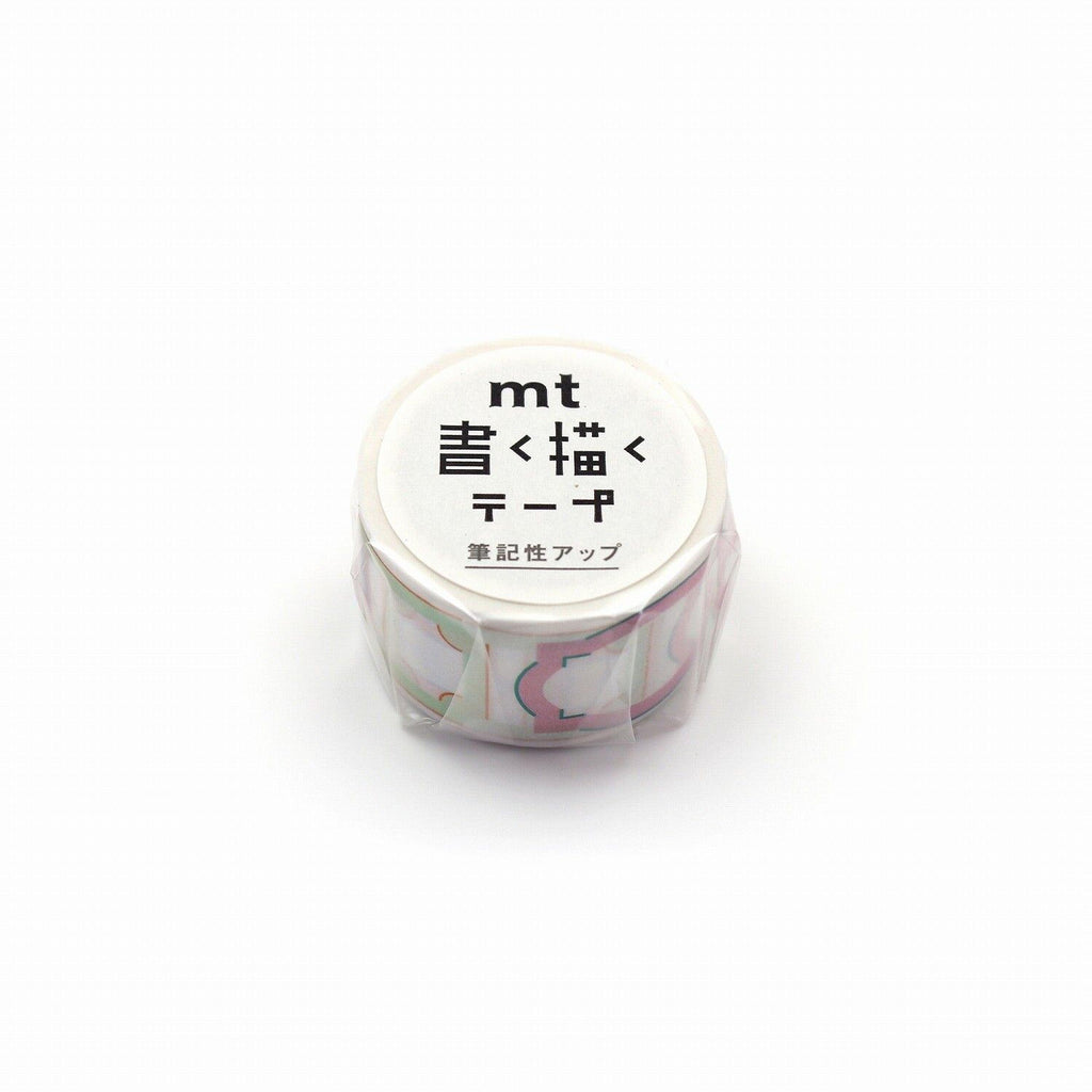 A white container with Japanese text and a colorful design on it.