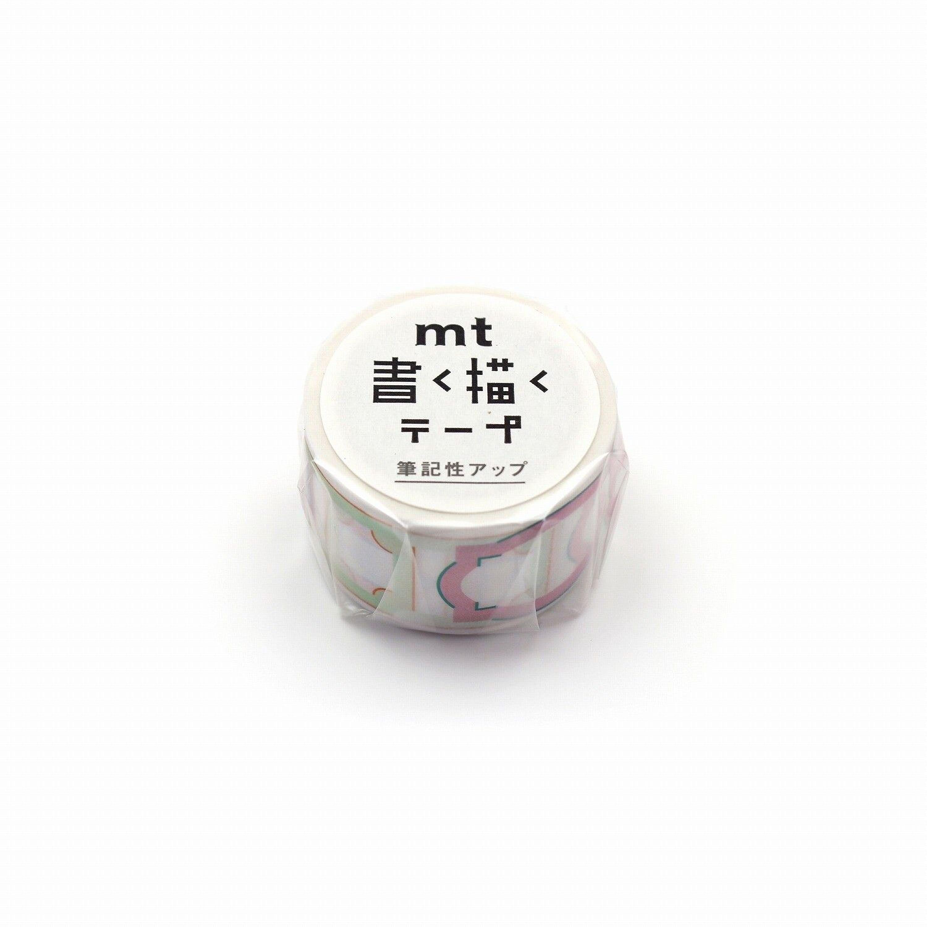 A white container with Japanese text and a colorful design on it.