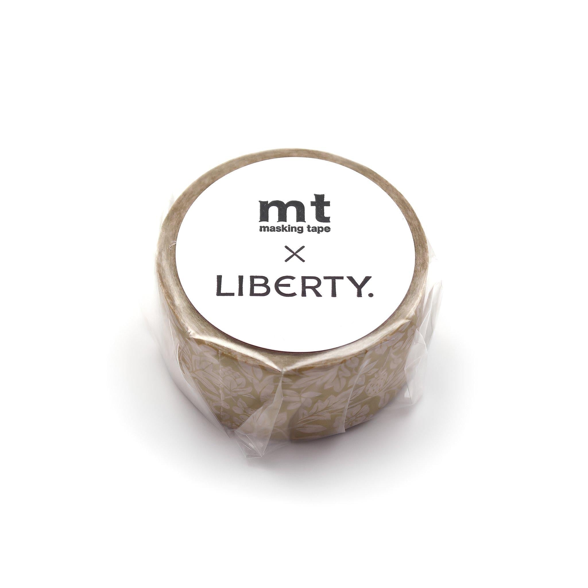 A roll of masking tape with the word "LIBERTY" printed on it.