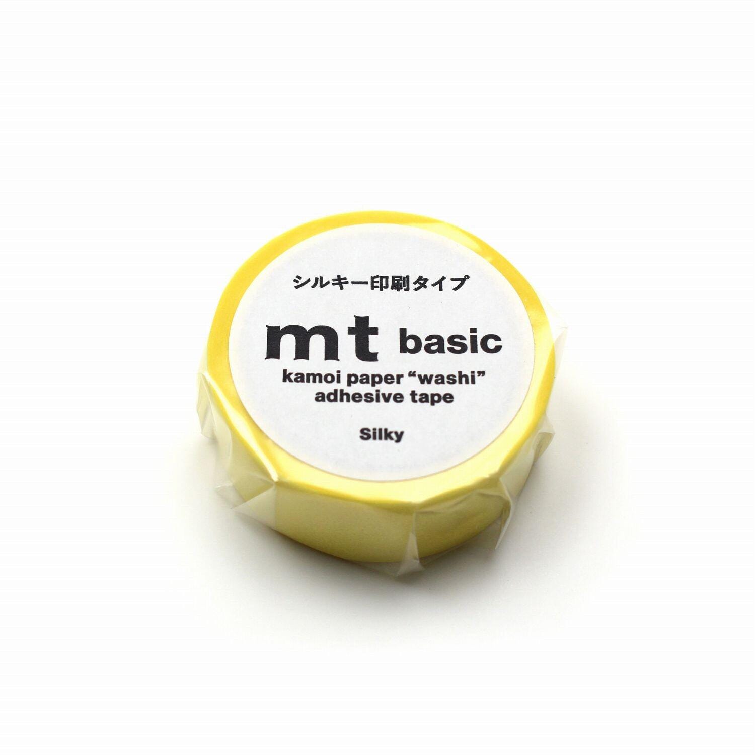 A yellow roll of kamoi paper washi adhesive tape.