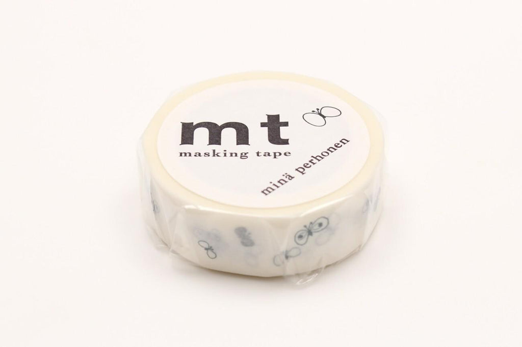 A roll of masking tape with the brand name mt' printed on it.