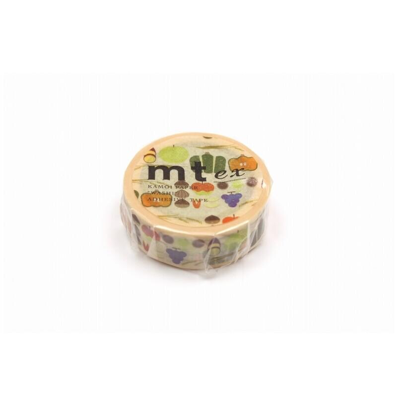 A round, clear container with a colorful, patterned design on it.