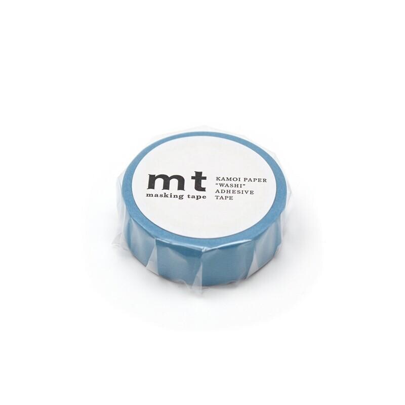 A blue and white circular object with text on it, sitting on a white background.