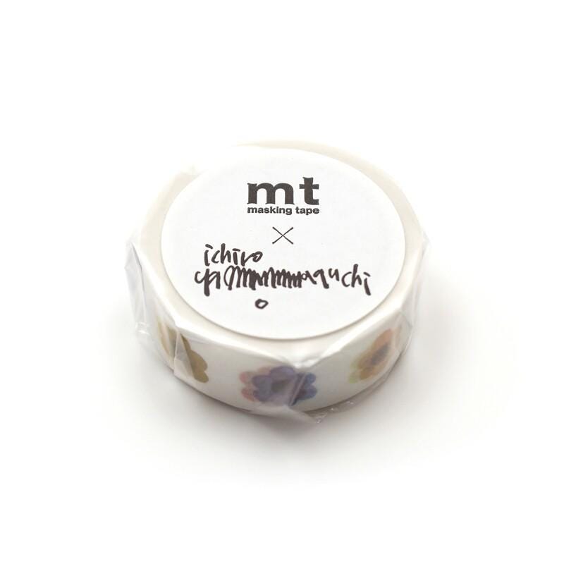 A roll of masking tape with a label that reads "mt masking tape" and "ichirachiko" written on it.